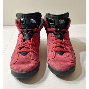 Jordan 6 Toro Bravo Sneakers GS Size 4.5Y Red Black‎ Sneakerhead 384665-600